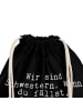 Mr. & Mrs. Panda Jutebeutel Wir sind Schwestern. Wenn... mit Spruch in Schwarz
