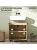 HOMCOM Waschbeckenunterschrank in Naturholz 60L x 39,8B x 62H cm