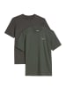 Marc O'Polo DENIM T-Shirt 2er Pack in Dunkelgrau/Grün