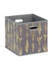 relaxdays 6 x Faltbox in Grau/ Gold - (B)28,5 x (H)29 x (T)28,5 cm