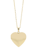 Adeliás Damen Halskette mit Anhänger – Medaillon aus Edelstahl in gold