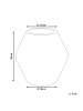 Beliani Blumenvase ARUNCUS in Beige/Grau - (W) 29 x (H) 30 x (L) 29 cm