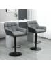 HOMCOM Barhocker in Hellgrau 57,5L x 52,5B x 114H cm