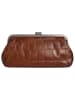 SPIKES & SPARROW Abendtasche echt Leder in cognac