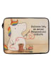 Mr. & Mrs. Panda Notebook Tasche Einhorn Näherin Design mit Spruch in Weiß