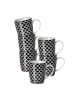 Ritzenhoff & Breker 6er Set Henkelbecher Takeo Swing in 350 ml in schwarz-weiß