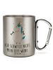 Mr. & Mrs. Panda Becher Einhorn Fitness mit Spruch in Silber