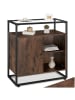tectake Kommode Conventry 70 x 38 x 80,5 cm, Industrial Holz dunkel, rustikal