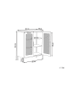 Beliani Sideboard WAKATIPU in Braun - (W) 80 x (H) 102 x (L) 40 cm