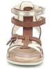 Kickers Sandalen in Braun/Silber