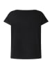 More & More modernes Kurzarmshirt, Paillettenapplikation in black