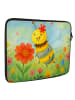 Mr. & Mrs. Panda Laptop Tasche Biene Blume Design ohne Spruch in Weiß