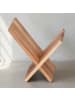 KADIMA DESIGN Zeitungsständer aus Massivholz: X-Form, Sheeshamholz, pflegeleicht in Beige