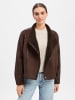 Marie Lund Kunstlederjacke in mocca