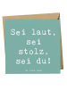 Mr. & Mrs. Panda Geschenkkarte Spruch Sei du Mutig mit Spruch in Meeresbrise