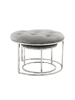 Kayoom Retro Hocker Becky 2erSet in grau - silber