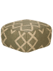 Beliani Pouf GOPI in Grün/Beige - (W) 50 x (H) 30 x (L) 50 cm