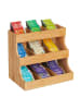 relaxdays Tee-Organizer in Natur - (B)27 x (H)24 x (T)17,5 cm