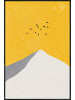 Juniqe Poster in Kunststoffrahmen "Mountain Peak" in Cremeweiß & Gelb