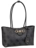 Guess Shopper Janie Logo Girlfriend Carryall in Coal Logo