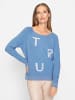 Heine Jacquard-Pullover in himmelblau-weiß-gemustert