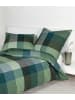 Janine Edel Flanell Bettwäsche Davos - kariert in grün, blau in grün