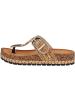 palado Plateau-Pantoletten in Camel strass