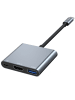 TechProtect HUB Tech-Protect V1 3in1 USB-C – USB-A 3.0 / USB-C PD 100 W in Grau