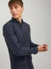 Jack & Jones Twill Langarm Hemd Shacket JJECLASSIC in Dunkelblau