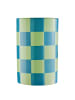 Butlers Butlers Vase CHECKER in Grün / Blau