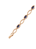 faina Women Crystal-Studded Bracelet in Rose Gold Navy