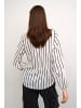 Kaffe Langarm-Bluse KAbeathe in Chalk/Black Stripe