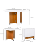 HOMCOM Esszimmertisch in Weiß & Teak 120L x 80B x 73H cm