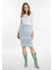IZIA Damen Strickrock in Mint Mehrfarbig