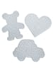 Playbox Stiftplatten-Set Bär, Auto, Herz transparent für XL - ab 3 Jahren