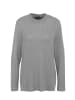 GOLDNER Strickshirt mit Glitzersteinen, Kragen in grau / melange