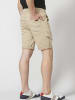 KOROSHI JOGGER KNIT DENIM COLOR SHORTS in beige