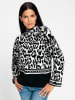 Heine Pullover in schwarz-ecru-gemustert