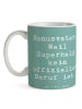 Mr. & Mrs. Panda Tasse Spruch Bonusvater Superheld mit Spruch in Meeresbrise