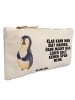 Mr. & Mrs. Panda Schminktasche Pinguin Diät mit Spruch in Weiß