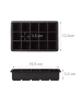 relaxdays 3 x Eiswürfelform in Schwarz - (B)19,5x (H)3,5 x (T)12,5 cm