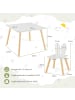COSTWAY Kindertisch mit 2 Stühlen in Weiß