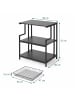 relaxdays Druckertisch in Schwarz - (B)60 x (H)70 x (T)50 cm