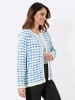 WITT WEIDEN Cardigan in ecru-rauchblau-meliert