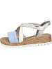 rieker Komfort-Sandalen in aqua/offwhite/fog-silver