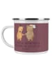 Mr. & Mrs. Panda Campingbecher Unschlagbares Brautpaar mit Spruch in Kaffa Coffee