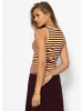 SASSYCLASSY Tank Top gestreift in Dunkelrot