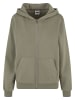 Urban Classics Urban Classics Ladies Fluffy Zip Cardigan in paleolive