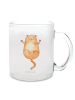 Mr. & Mrs. Panda Tasse Katze Umarmen ohne Spruch in Transparent