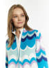 IZIA Damen Cardigan in Blau Mehrfarbig